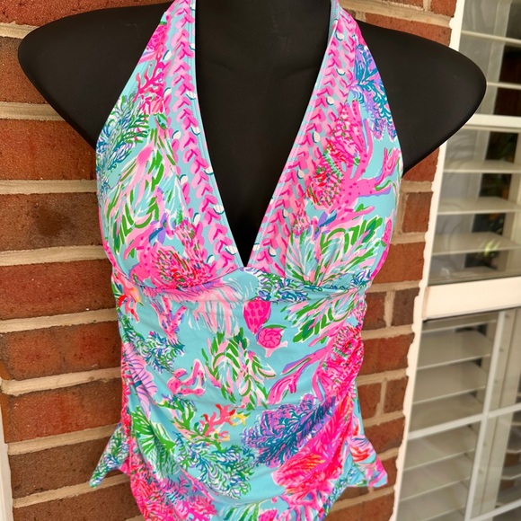 Lilly Pulitzer Bliss Halter Tankini Size 4 - Picture 2 of 3